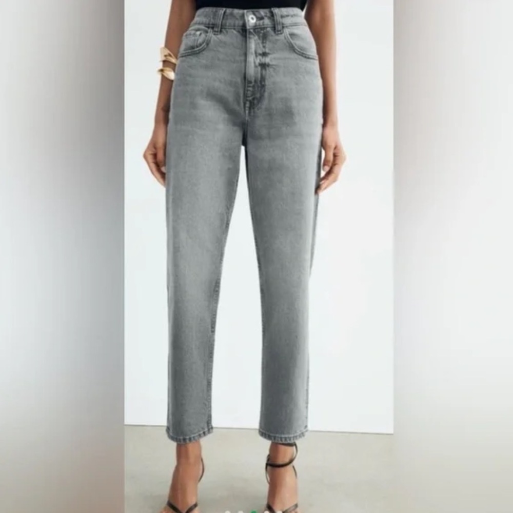 Zara 90’s Mom high rise Classic Gray Women's Jeans Size 10